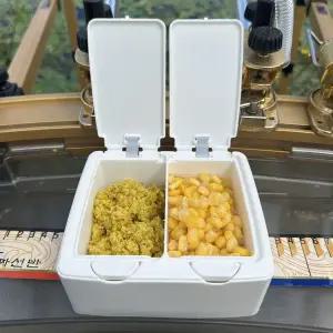 원터치 떡밥그릇 민물 낚시 떡밥통 미끼 밑밥 통 그릇 붕어 중층