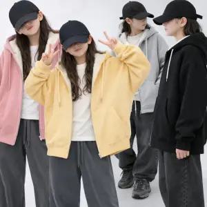 퍼 안감 주니어 오버핏 후드 집업 점퍼 봄 가을 칼라 간절기 초등학생 중학생 후디 바람막이