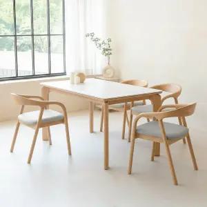 [헤닝] 브리즈2 세라믹식탁 세트 4인용 원목 식탁 1400 의자4