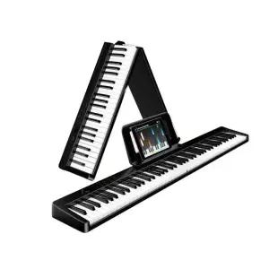 접이식 학생-03.쿨블랙+오리지널피아노가방+스탠드 88건반 패드 롤피아노 피아노 디지털