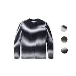 폴햄남성스트라이프 20수 코튼 긴팔티 PHF4TS1220 1838948