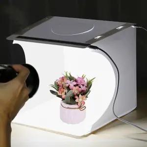 포터블 LED 포토박스(듀얼라이트) (22x23cm)촬영소품 배경 케이스 도구 디스플레이 사진