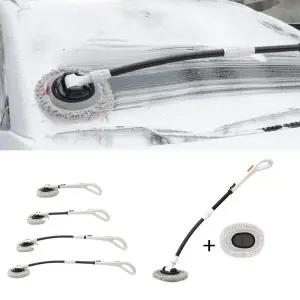 세차봉 차량용 세차용 청소용 세차 셔닐 재질 휘어진 봉 밀대 물 걸레 브러쉬 걸레 1개 세트