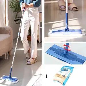 부직포청소기 바닥 청소 원터치 부직포 청소기 마포대 막대 봉 물 걸레 걸래 패드 세트