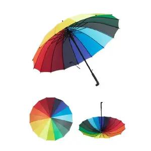 무지개우산 레트로 16K 방풍 방수 레인보우 원터치 튼튼한 자동 우산 장우산