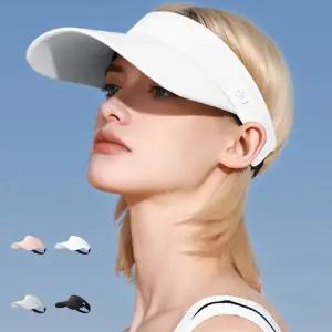 러닝선캡 여성 여자 여름 쿨 냉감 테니스 런닝 스포츠 땀 흡수 썬캡 선바이저 썬바이저 모자