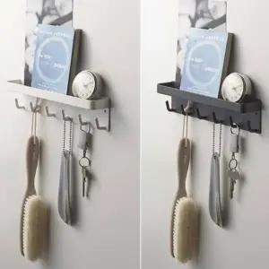 자석 마그네틱 현관문 선반 다용도 멀티 무타공 타공 냉장고 부착형 걸이 홀더 수납 보관 정리