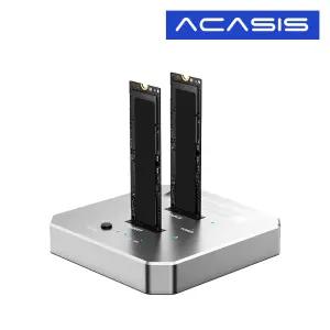 아카시스 EC-6605Pro M.2 NVMe SSD 20Gbps 도킹 스테이션 2베이 SSD 외장 하드 드라이브 독 리더기_N
