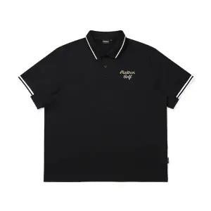 [말본골프] 버킷 아플리케 피케 반팔 티셔츠 블랙 153582793