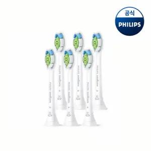 PHILIPS 필립스 소닉케어 W 옵티멀 화이트 칫솔모 화이트 6개입 HX6066/14