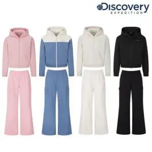 디스커버리 [26SS] DW2061,DWTP42061 여성 테크 니트 트레이닝 후드 자켓 카고 팬츠 세트 388918