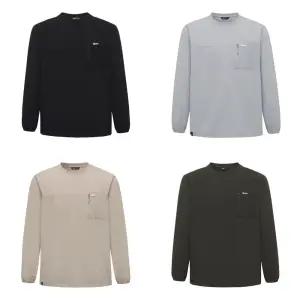 네파 남성 우븐 긴팔 포켓 크루티 스포츠웨어 남자 긴소매 라운드넥 티셔츠 간절기 캐주얼티