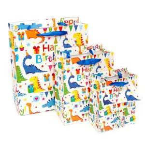 쇼핑백 생일 축하 공룡 중 선물 포장 봉투 RD-12125