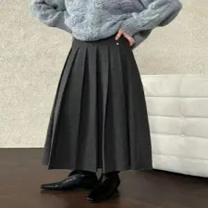 치마 여성 미니 추동 캐주얼 트렌디 반 아이템 반밴딩 클래식 플리츠 HT4