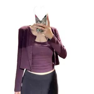 여사친 니트 봄 투피스 데이트룩 카디건 퍼플 뷔스티에 숏 탑 DUCHI1