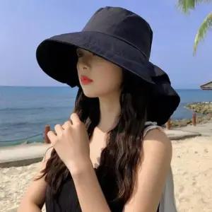 [패션] 여름 모자 캐주얼 햇빛차단 페도라 비치 여자 챙넓은