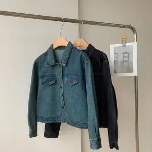 여사친 청 빈티지 캐주얼 화사한 자켓 코트 루즈핏 봄가을 숏 재킷 DUCHI3