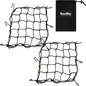 모터사이클 바이크 ATV UTV용 소형 카고 네트 후크 안전 기어 헬멧 러기지가 있는 15인치 x 탄성 번지 메쉬