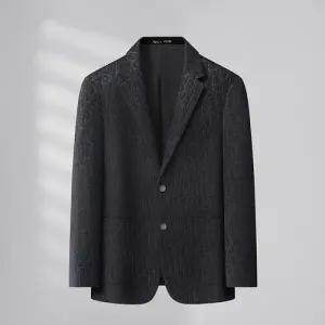 남성용 캐주얼 가을 정장 상의 빅사이즈 통통 코트 프린트 오버사이즈 재킷 MODU3