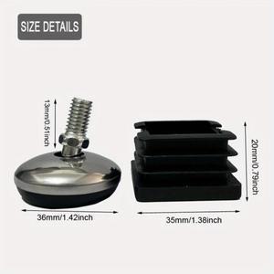 조정 가능한 가구 다리 패드, 나사산 수평 발, 테이블 의자 스토오 금속 4 개