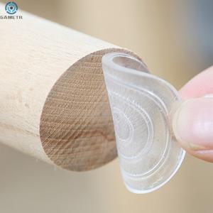 투명 실리콘 가구 발 매트, 테이블 소파 PU 접착 패치, 충돌 방지 침대 다리 무소음 미끄럼 세트당 4 개