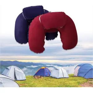 에어목베개/ 공기주입형 쿠션목베개/ 이중쿠션 베개