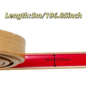 1롤 5m/196.85인치 U자형 엣지 밴딩 자가 접착 베니어 가구 트림 캐비닛 테이블 수리 복원용