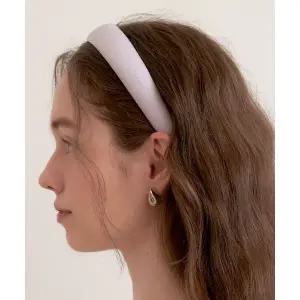 HALDEN emboss logo satin hairband (H001_lightpurple)