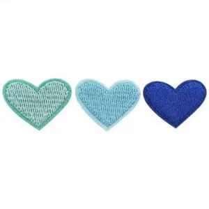 의류 패치 하트 파랑 열스티커 자체제작 DIY 뱃지 옷수선