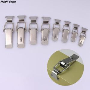 스테인리스 스틸 용수철 로드 드로우 토글 래치 클램프 클립, 실버 걸쇠 캐치 90 도 오리 마우스 버클 후