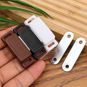 캐비닛 자석 래치 헤비 듀티 마그네틱 도어 스토퍼(주방 욕실 가구 찬장 하드웨어 키트용 고정 나사 포함)