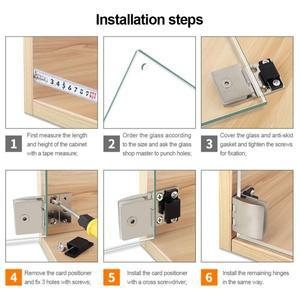 아연 합금 옷장 캐비닛 측면 장착 유리 도어 힌지 프레임리스 클램프 가구 부품