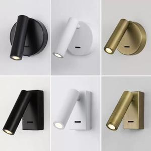 스위치가 있는 실내 LED 벽 조명 인테리어 램프 Decorat 침실 호텔 객실 침대 옆 독서 등