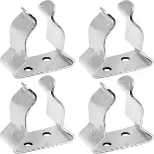 사이히스데이 4Pcs 스테인리스 스틸 보트 후크 스프링 클램프 홀더 클립 폴 갭 낚싯대 노 패들 빗살큰용