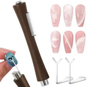 C12rtive 4 in 1 손톱용 고양이 눈 자석 하트 모양 도구가 있는 전문 네일 스틱 젤 매니큐어 개인 DIY