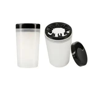 네일 아트 브러시 클리너 2팩 컵 아크릴 팁 홀더 리무버 몰입형 UV 젤 펜 폴리쉬 클렌저