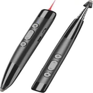 미리츠 클리커PowerPoint 프레젠테이션용 스타일러스 펜 및 텔레스코픽 포인터가 있는 무선 프레젠터