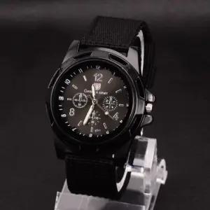 야광 아날로그 손목 시계 토익 저소음 나토밴드 군대 cYC8+7GlR