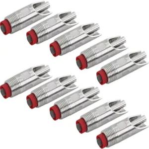 10PCS 돼지 물 니플러 스테인리스 스틸 1/2 NPT 자동 동물 음용 도구 오리 입 모양 사료 필터 포함 음용기