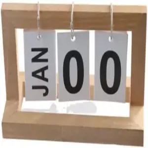 나무로 서 있는 달력 크리에이티브 심플 턴 캘린더 월간 데일리 책상 뒤집기 데스크탑 장식 사무용품