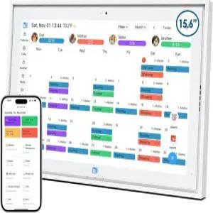 USIN 15.6인치 디지털 캘린더 1080P FHD 터치스크린 스마트 홈 오거나이저 패밀리 안무 차트 및 식사