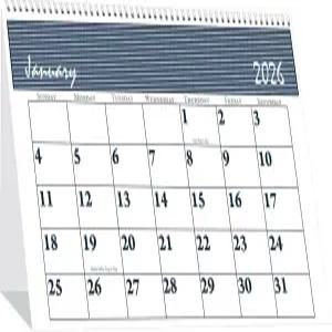 하우스 오브 둘리틀 2026 바 하버 7인치 x 4.25인치 월 데스크톱 텐트 캘린더 블루 (3679-26)