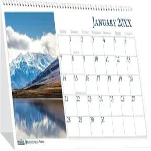 하우스 오브 둘리틀 2026 어스스케이프 풍경 8.5인치 x 4.25인치 월 데스크톱 텐트 캘린더(3649-26)