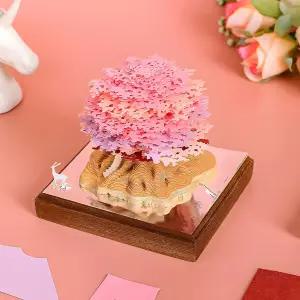 아크릴 케이스 종이 조각 논스틱 노트 아트 공예 크리스마스 선물(트리 하우스)이 포함된 3D 크리에이티브