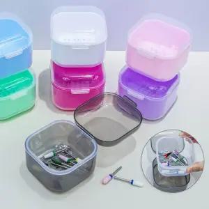 8cm 네일 아트 드릴 비트 청소 상자 도구에 대한 휴대용 소독 필터 보관 매니큐어 살균 도구