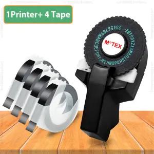 Motex E101 휴대용 3D 엠보싱 라벨 프린터 B90 Dymo 12965 1610 수동 메이커 DIY 테이프와 유사