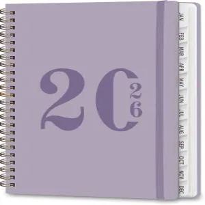 2026 플래너 주간 및 월간 캘린더 의제집 2026년 1월 - 12월 사무용품 책상 액세서리용 하드커버 기획 학술