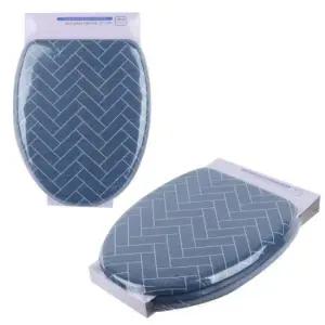 변기커버중형 변기커버 화장실 뚜껑 시트 쿠션 네이비 대형 O형