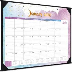 2026 데스크 캘린더 - 대형 2026년 1월 12월 22 x 17 12개월 코너 프로텍터 패드 할 일 목록 및 메모