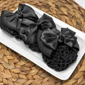 [신상오픈런]리본머리핀 알바 면접 승무원 머리망 검정색핀 (30015454)